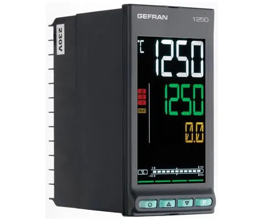 64-1645-16　Gefran 1250 PID Temperature Controller, 48 x 96mm, 3 Output Relay, 100 → 240 V ac Supply Voltage　1250-R-RR0-00000-1-G