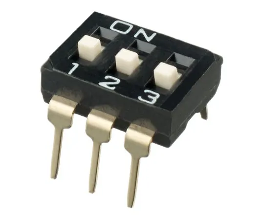 64-1718-52　3 Way Through Hole DIP Switch SPST, Raised Actuator Slide Actuator　IKD0300101