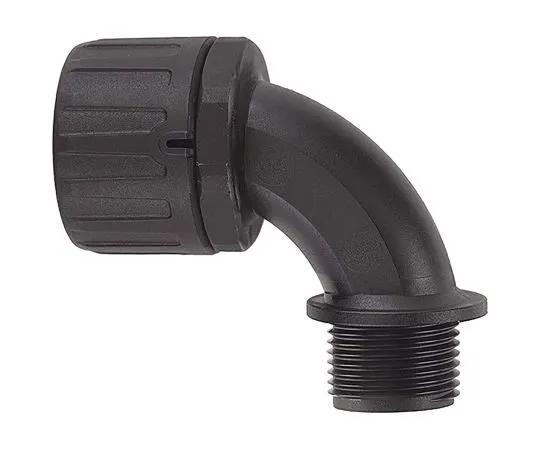64-1691-20　Flexicon 90° Elbow Cable Conduit Fitting, Nylon Black 21mm nominal size IP66 M20　FPA21-M20-90B