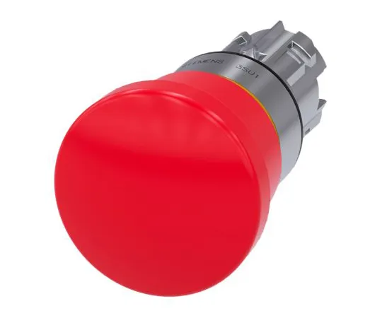 64-1703-05　Siemens SIRIUS ACT, Red, Pull to Reset 40mm Mushroom Head Emergency Button　3SU1050-1HA20-0AA0