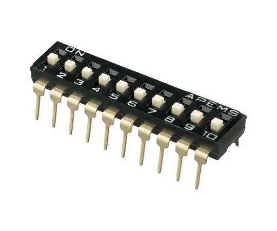 64-1718-60　10 Way Through Hole DIP Switch SPST, Raised Actuator Slide Actuator　IKD1000101