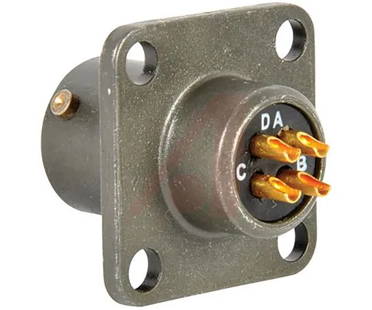 64-1689-35　Amphenol PT Series, 4 Way Panel Mount MIL Spec Circular Connector Receptacle, Pin Contacts,Shell Size 8, Bayonet,　PT02A-8-4P