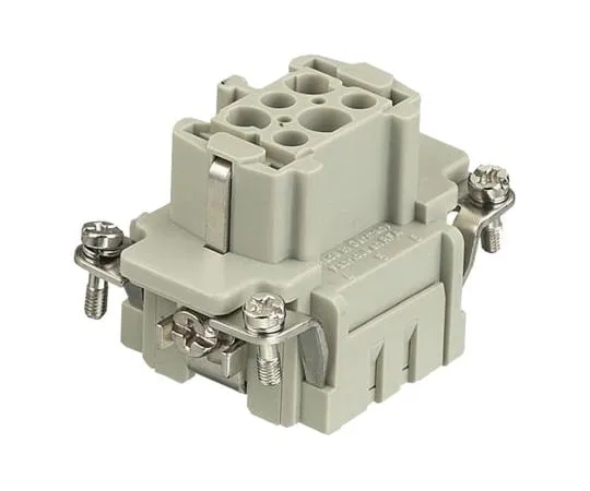 64-1705-13　Han E HMC Series size 6 E Connector Insert, Female, 6 Way, 16A, 500 V　09332062702
