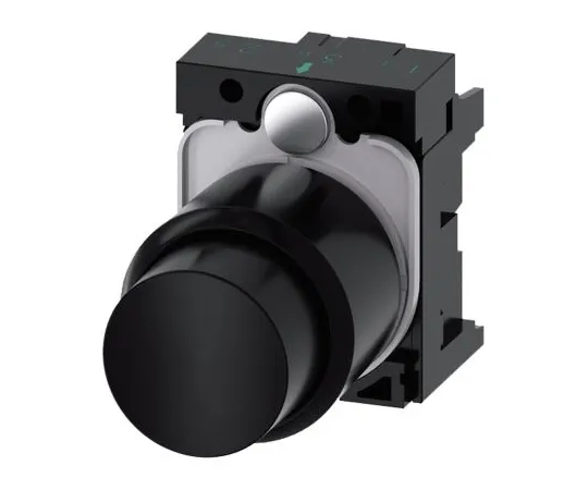 64-1703-73　Siemens SIRIUS ACT Series, Black Push Button Head, Momentary, 22mm Cutout　3SU1200-0FB10-0AA0