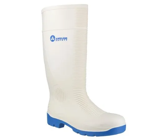 64-1801-18　RS PRO White Steel Toe Men Safety Wellingtons, UK 6, US 7　899-7700