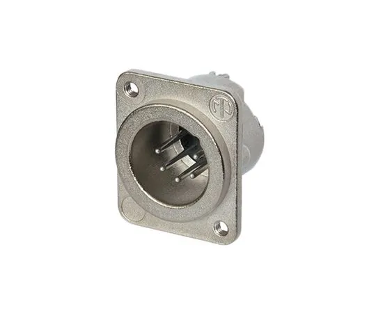 64-1800-86　Neutrik 5 Way Chassis Mount XLR Connector, Male, Silver over Nickel Plated Contacts, 