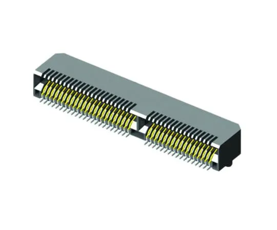 64-1805-84　Samtec MEC8-RA Series, Right Angle FemalePCBEdge Connector, Edge Mount Mount, 40 Way, 2 Row, 0.8mm Pitch, 2A　MEC8-120-02-L-D-RA1