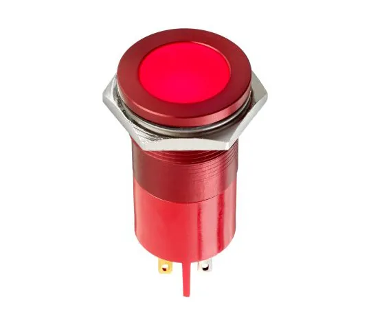 64-1797-03　RS PRO Red Indicator, 220 V ac, 22mm Mounting Hole Size, Faston, Solder Lug Termination, IP67　898-7699