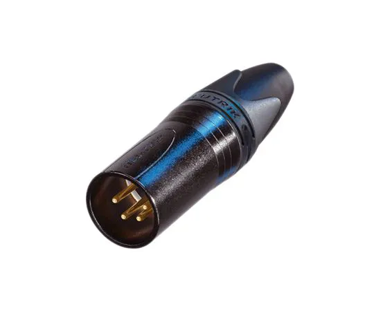 64-1800-92　Neutrik 4 Way Cable Mount XLR Connector, Male, Gold Plated Contacts, 50 V ac　NC4MXX-B