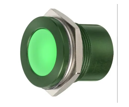 64-1797-04　RS PRO Green Indicator, 28 V, 22mm Mounting Hole Size, Faston, Solder Lug Termination, IP67　898-7725