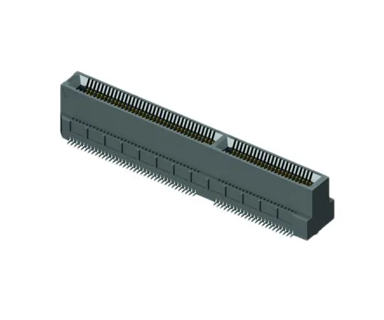 64-1805-63　Samtec MEC6-DV Series, Vertical FemalePCBEdge Connector, SMT Mount, 20 Way, 2 Row, 0.635mm Pitch, 1.7A　MEC6-110-02-L-DV-A