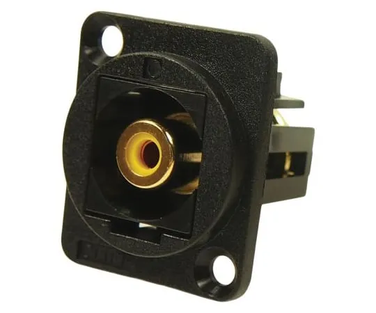 64-1796-96　RS PRO Black Panel Mount RCA Socket　898-7630