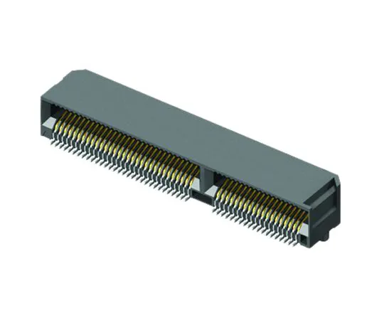 64-1805-73　Samtec MEC6-RA Series, Right Angle FemalePCBEdge Connector, SMT Mount, 80 Way, 2 Row, 0.635mm Pitch, 1.7A　MEC6-140-02-L-D-RA1