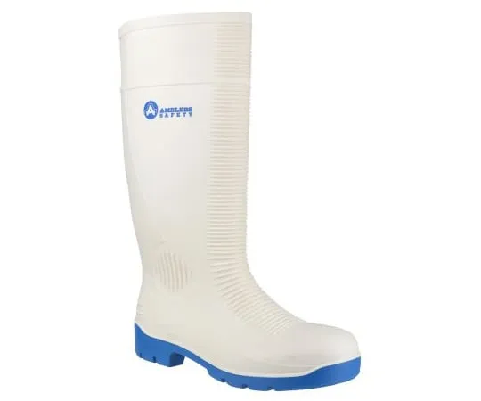 64-1801-19　RS PRO White Steel Toe Men Safety Wellingtons, UK 10, US 12　899-7713