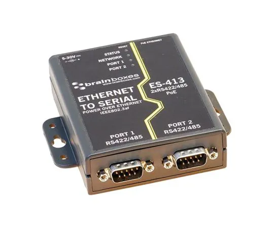 64-1804-34　Brainboxes Device Server for *** with PoE Switch 2 x RS-422, RS-485　ES-413