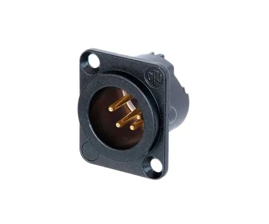 64-1800-91　Neutrik 4 Way Cable Mount XLR Connector, Male, Gold Plated Contacts, 50 V　NC4MD-LX-B
