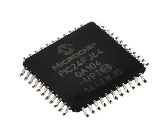 64-1771-74　Microchip, 16bit PIC Microcontroller, 32MHz, 64 kB Flash, 44-Pin TQFP　PIC24FJ64GA104-I/PT