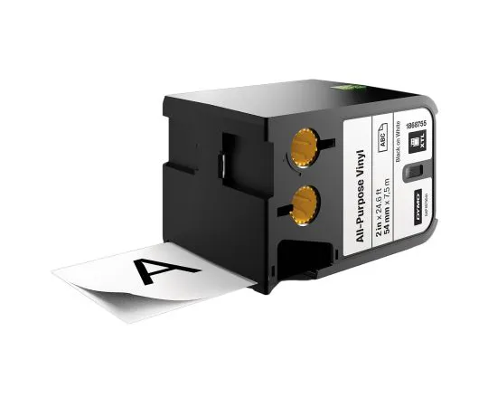 64-1780-81　Dymo XTL Black on White Industrial Vinyl Tape, 54 mm Width, 7 m Length　1868755