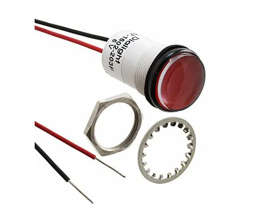 64-1771-92　Dialight Red Indicator, Lead Wires Termination, 5 V dc, 17.5mm Mounting Hole Size　557-1502-203F