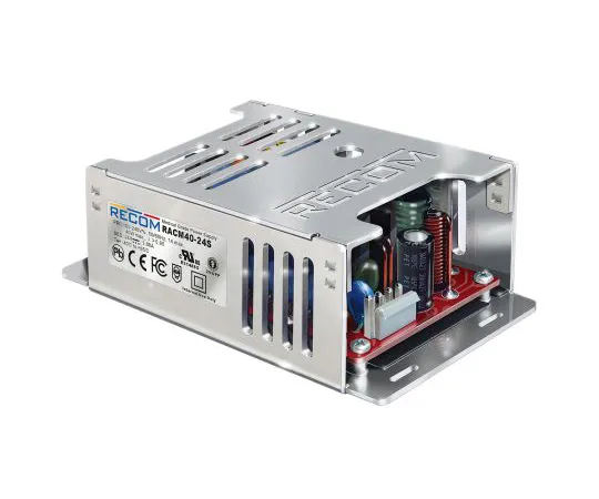 64-1818-07　Recom 0.15W 1 Output Embedded Switch Mode Power Supply SMPS, 840mA, 48V dc Medical Approved Enclosed　RACM40-48S