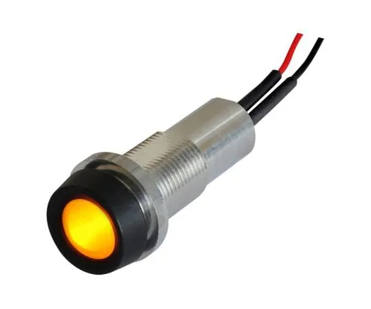 64-1790-78　Oxley Yellow Indicator, Flying Leads Termination, 24 V ac/dc, 10.2mm Mounting Hole Size, IP68　STR/LH10/24/FL30/H/YW