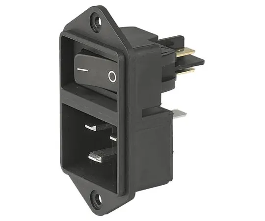 64-1779-33　Schurter C20 Screw Mount IEC Connector Male, 16 (IEC) A, 20 (CSA) A, 20 (UL) A, 250 V ac　EC11.0001.001.21