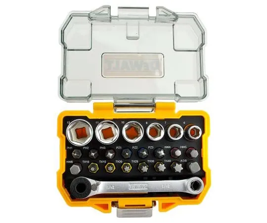 64-1772-96　DeWALT 24 piece Socket and Screwdriver Set 6mm to 13mm　DT71516-QZ