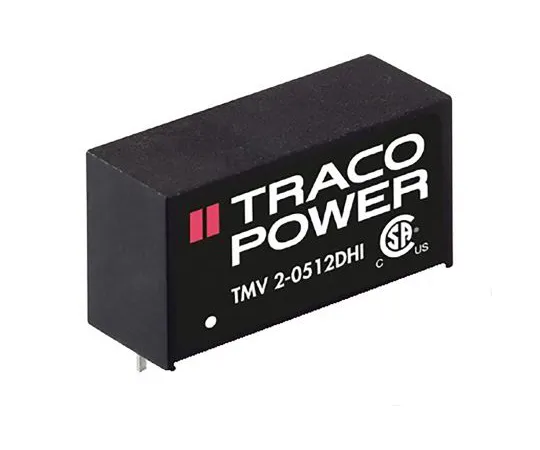 64-1796-83　TRACOPOWER TMV 2HI 2W Isolated DC-DC Converter Through Hole, Voltage in 21.6 → 26.4 V dc, Voltage out -9/15V dc　TMV 2-24159HI