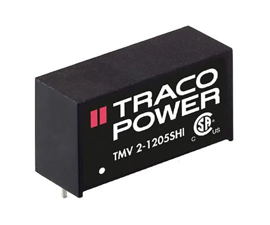 64-1796-11　TRACOPOWER TMV 2HI 2W Isolated DC-DC Converter Through Hole, Voltage in 4.5 → 5.5 V dc, Voltage out 15V dc　TMV 2-0515SHI