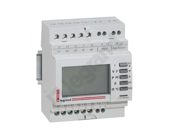 64-1792-96　Legrand 0 046 75 , LCD Digital Panel Multi-Function Meter for Active Power, Apparent power, Current, Internal　0 046 75