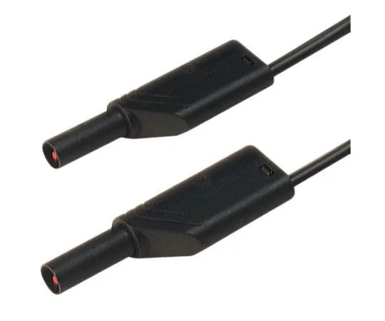 64-1804-57　Hirschmann Test & Measurement Test lead, 16A, 1000V ac/dc, Black, 50cm Lead Length　934168100