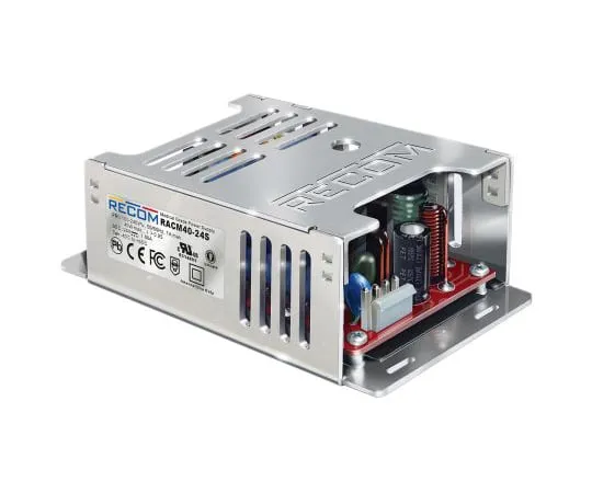 64-1818-06　Recom 40W 1 Output Embedded Switch Mode Power Supply SMPS, 1.67A, 24V dc Medical Approved Enclosed　RACM40-24S