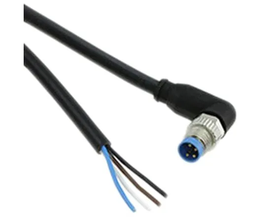 64-1775-77　TE Connectivity Right Angle M8 to Unterminated Cable assembly, 4 Core 1.5m Cable　1-2273010-1