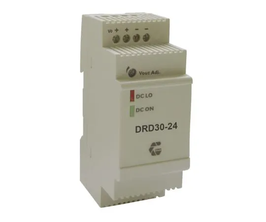 64-1789-91　Chinfa DRD30 30W DIN Rail Panel Mount Power Supply DIN Rail Mount, Voltage in 9 → 36 V dc, Voltage out 24V dc　DRD30-24
